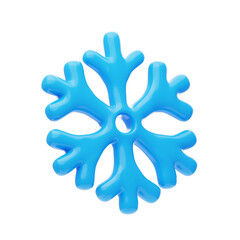 3D Snowflake Model Frozen Crystal. 3d illustration, 3d element, 3d rendering. 3d visualization isolated on a transparent background