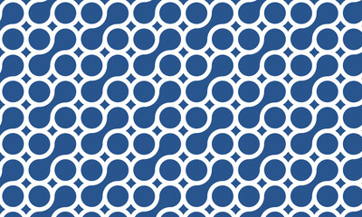 Seamless blue and white geometric pattern. Vector