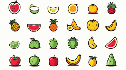 Fruits icon or logo isolated sign symbol vector illustration.