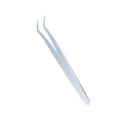 3D Tweezers Precision Plucking. 3d illustration, 3d element, 3d rendering. 3d visualization isolated on a transparent background