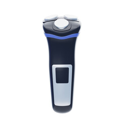 3D Electric Razor Precision Shaving. 3d illustration, 3d element, 3d rendering. 3d visualization isolated on a transparent background