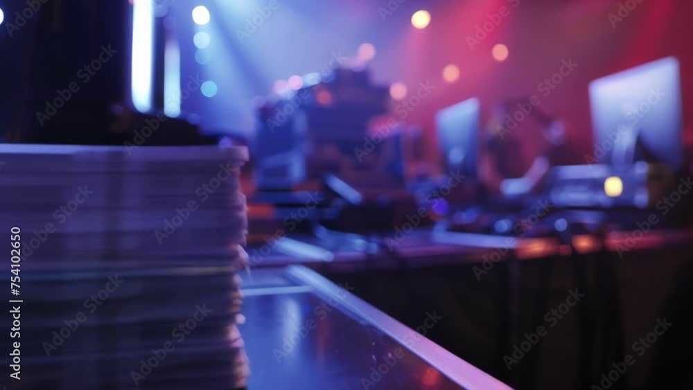 Aufkleber a closeup of a stack of cue cards with detailed instructions and cues for the production crew to fol