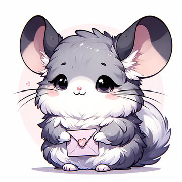 Chinchilla's Love Note The Furry Messenger's Envelope