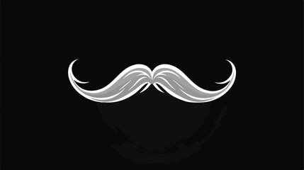 Isolated moustache icon. Hipster concept. Vector.