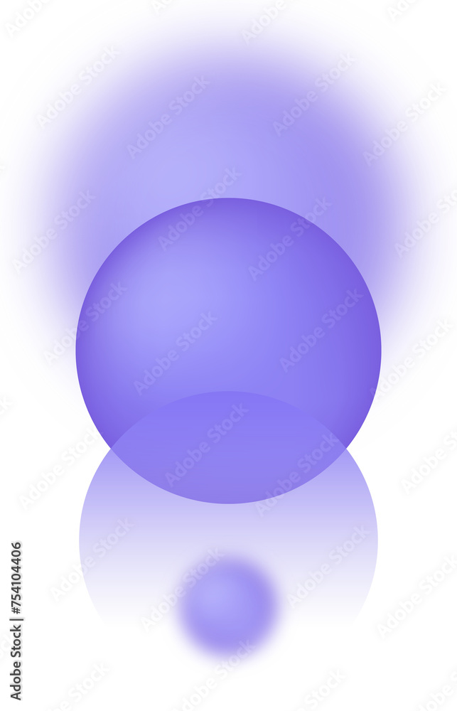 Wall mural Gradient ball and blurred circle imagine layout transparent background