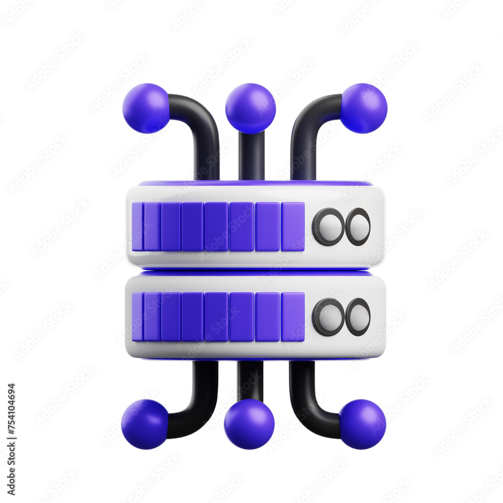 Poster 3d data server digital backbone. 3d illustration, 3d element, 3d rendering. 3d visualization isolate