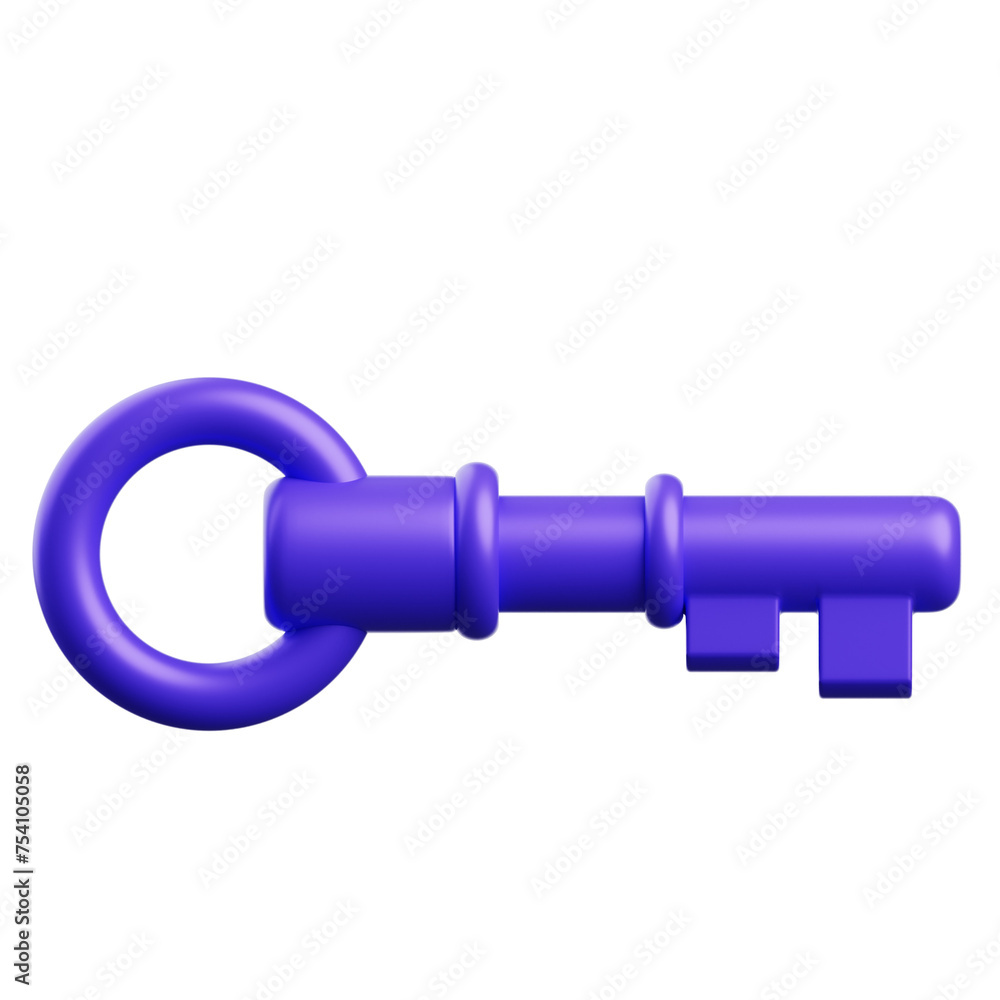 Poster 3d key digital access. 3d illustration, 3d element, 3d rendering. 3d visualization isolated on a tra