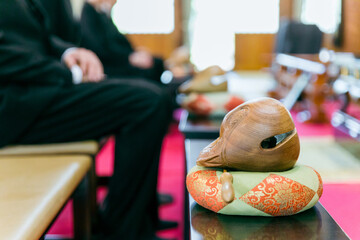 お寺にある木魚（お葬式・葬儀）
