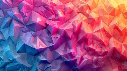 A vibrant low poly background showcasing a mosaic of geometric shapes and textures