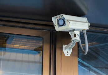 Outdoor CCTV monitoring, security cameras outside the building