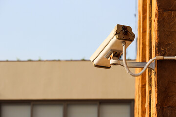 Outdoor CCTV monitoring, security cameras outside the building