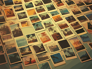 Fototapeta na wymiar Polaroid Memories is a collection of Polaroid style images