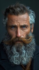 Man With Long Beard and Grey Hair
