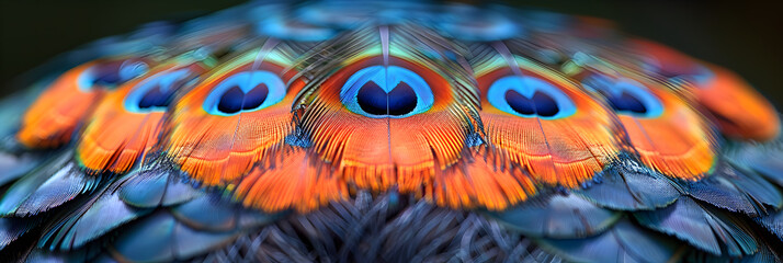 A Close-Up of the Multicoloured Feathers of a Peacock,
Vibrant digital illustrations showcasing artistic creativity and imagination
