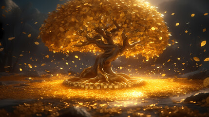 Starlight Wonderland, trees decorated with warm lights