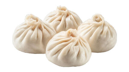 Xiaolongbao on isolated on transparent png background. Generative ai