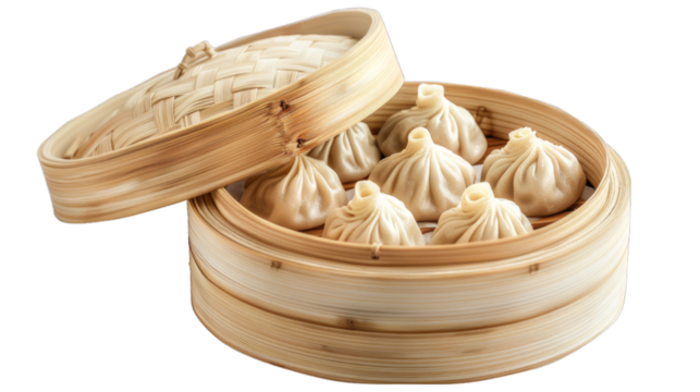Xiaolongbao on isolated on transparent png background. Generative ai - Powered by Adobe