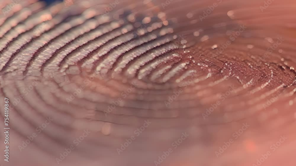 Poster an extreme closeup of a fingerprint pressed against a digital pad symbolizing the biometric security
