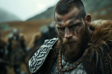 A Viking warrior with a strong and muscular body.