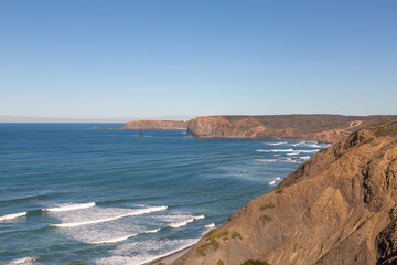 Landscape on a beach close to Aljezur in Portugal