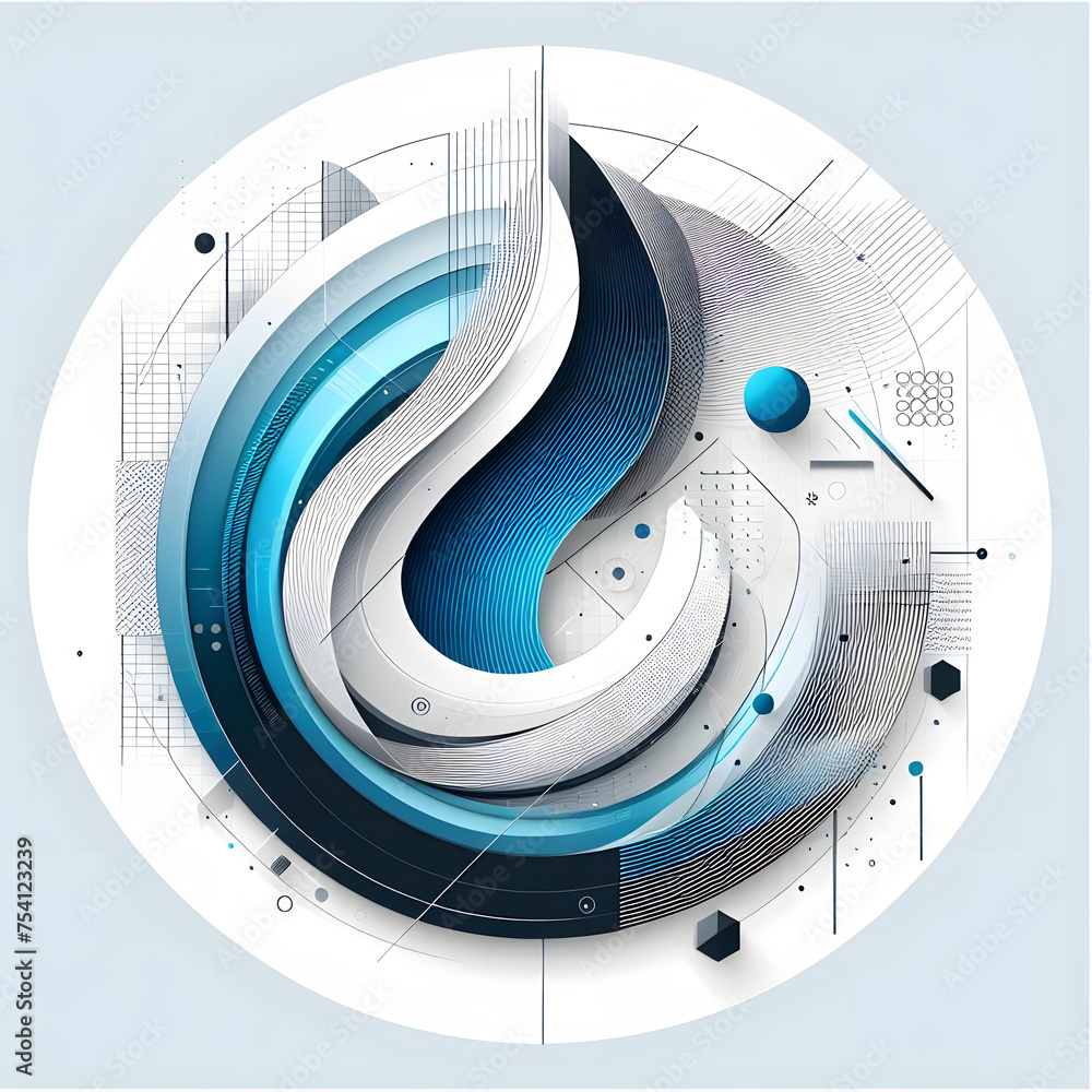 Poster abstract background with 3d geometric elements. futuristic design. vector illustration generative ai