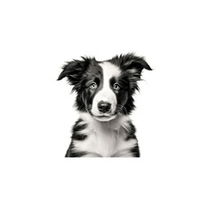 border collie puppy isolated