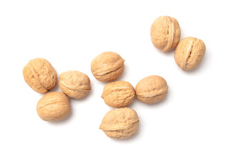 Walnuts isolated white background