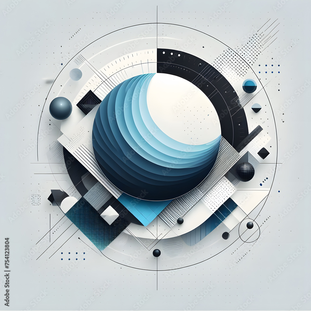 Poster abstract background with 3d geometric elements. futuristic design. vector illustration generative ai