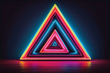 abstract triangle background, neon smoky background, AI Generative - obrazy, fototapety, plakaty