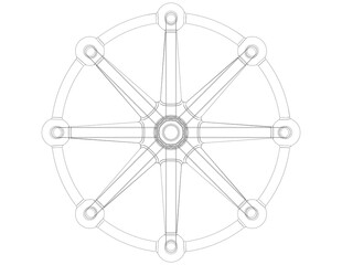 Wireframe Shape Geometric Sphere Linked 3D print model