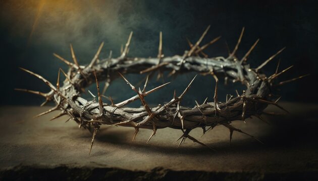 Crown of Sorrow: Illustrative Photograph Capturing the Symbolism of Thorns"