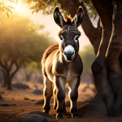 Foto op Plexiglas donkey on the farm © Muhammad Haseeb 