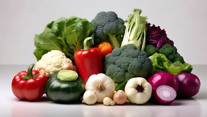 Photorealistic of various types of vegetable