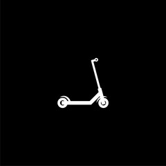 Electric scooter icon isolated on dark background