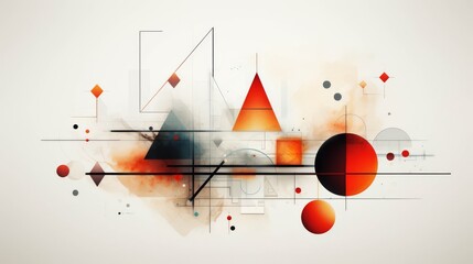 Abstract geometric shapes, minimalistic design concept