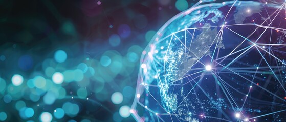 Global Network Connectivity and Digital Technology Concept