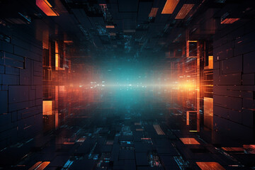 Scifi design external panels abstract, light color, Wide format - obrazy, fototapety, plakaty