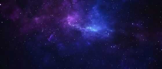 Serene Cosmic Nebula with Twinkling Stars Background