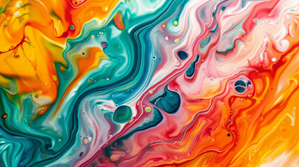 Fluid abstract expressionism, Nature watercolor abstract background, oil paint, 3D painted artificial surface, Wall decorative photo, Generated AI.