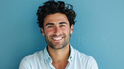 Obraz premium A casual portrait of a person wearing everyday clothes, standing against a deep purple background with a hint of mystery, real photo, stock photography