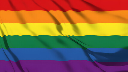 LGBTの旗がはためいています。