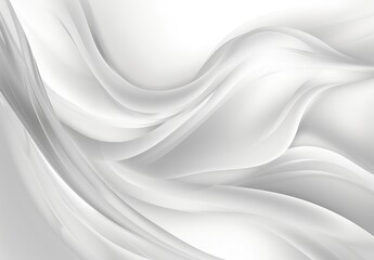 Elegant White Flowing Fabric Abstract Background - obrazy, fototapety, plakaty