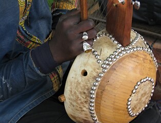 Kora - traditional African string instrument - obrazy, fototapety, plakaty