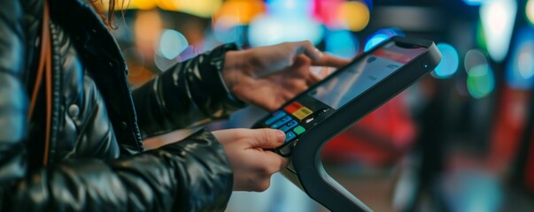 Contactless Payment Technology in Use at a Modern Point of Sale Terminal