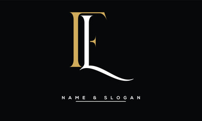 FL,  LF,  F,  L  Abstract Letters Logo Monogram