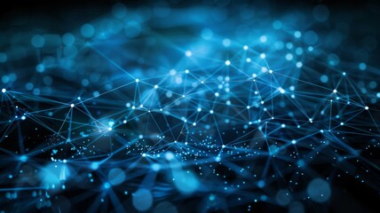 A digital visualization of a network representing decentralized manufacturing, highlighting collaboration and innovation