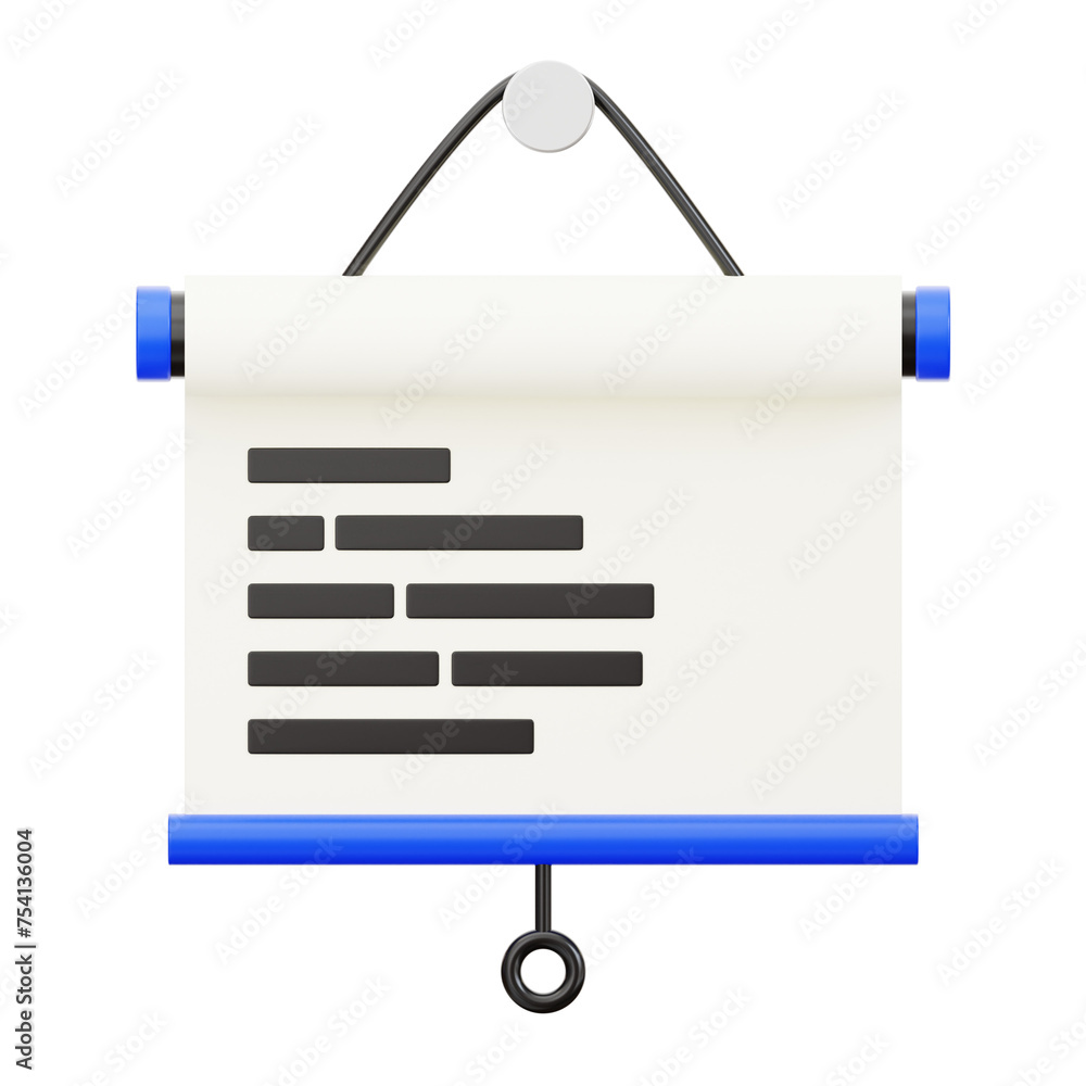 Poster 3d presentation board model conveying ideas visually. 3d illustration, 3d element, 3d rendering. 3d 