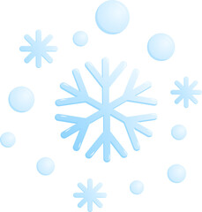 blue snowflake and Snowball winter symbol forcast wheather isolate illustration gradient design - obrazy, fototapety, plakaty