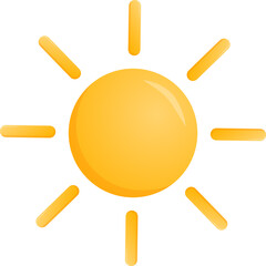 sun daylight symbol forcast wheather isolate illustration gradient design