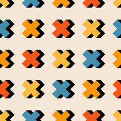 Obraz premium Trendy minimalist seamless pattern with abstract creative geometric composition